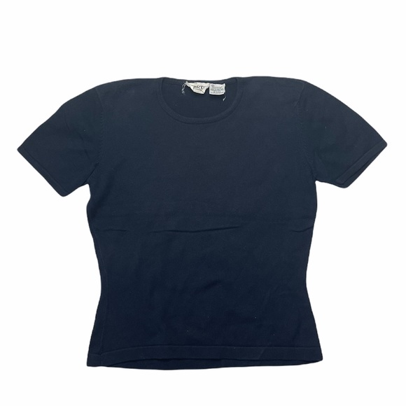 Port International | Vintage 100% Cotton Short Sleeve Knit Sweater top - Picture 2 of 8